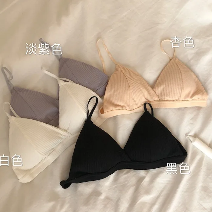 

Crescent City 2020 Новый корейский стиль Беспроводной Треугольники чашки бюстгальтера женские студенческие утепленные полусапожки, пуш-ап, застеж...