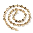 Женский и мужской браслет ожерелье из кубинской цепи браслеты золотого и серебряного цвета модные оптовые прямые поставки ювелирные изделия