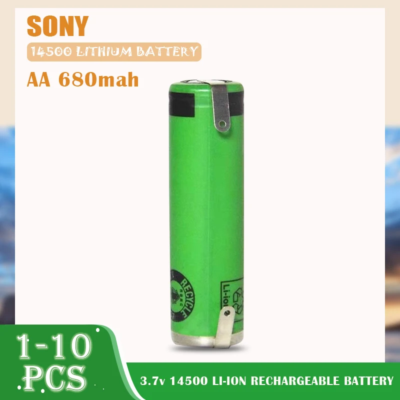 Оригинальная литиевая аккумуляторная батарея Sony 14500 AA 680 мАч VR2 3 7 в со сваркой для