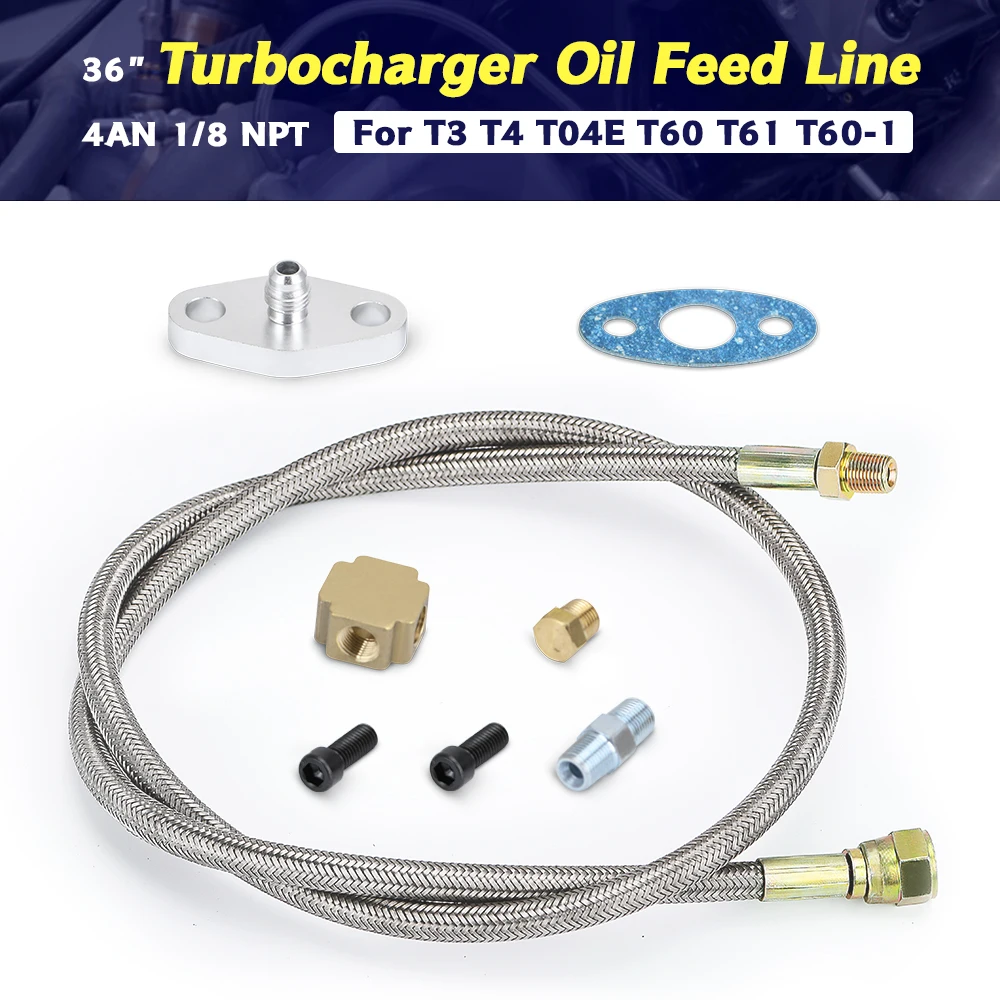 Hypertune T3 T4 T3/T4 T04E T70 T66 T67 GT35 T3/60 1 GT45 турбо линия подачи масла 1/8 NPT 4AN HT TOL11|Подача и