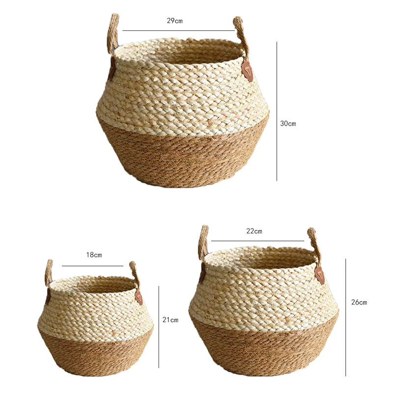 

Handmade Decorative Flower Pot For Garden Home Natural Seagrass Storage Baskets Laundry Basket Home Decor