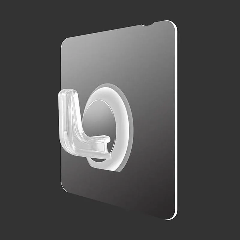 

Transparent Strong Self Adhesive Hook Suction Hangers Wall Hook Kitchen Bathroom 1/5/10pcs Transparent Strong Self Adhesive Hook