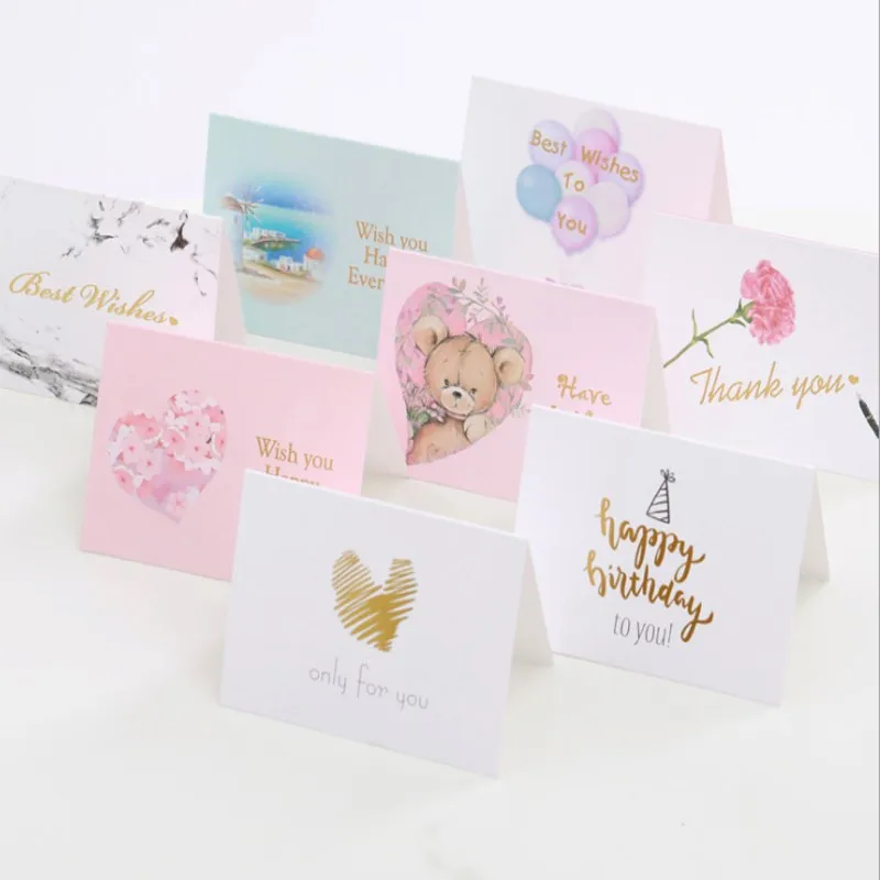 Поздравительные открытки Новые Креативные золотые блокирующие день рождения