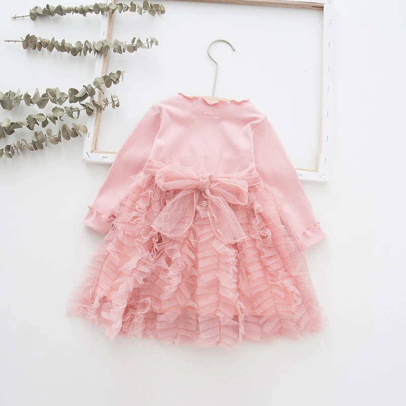 Коллекция 2019 года Осеннее детское платье принцессы Детские Зимние платья для