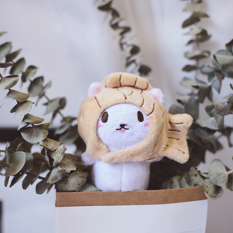 Happy monkey Kawaii брелок с плюшевой игрушкой Мультяшные милые игрушки игрушечная кошка игрушка-брелок для ключей сумка в подарок на день рождения для девочек, детская кофта с Для женщин