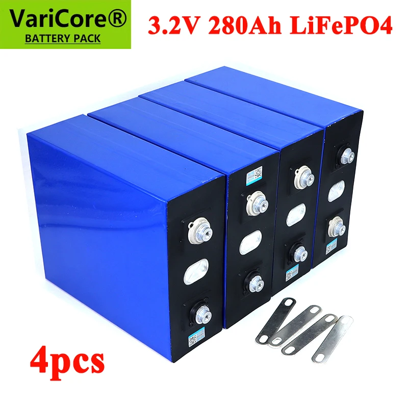 

4pcs VariCore 3.2V 280Ah lifepo4 cell DIY 12V 24v 280AH Rechargeable battery pack for Electric car RV Solar Energy TAX FREE