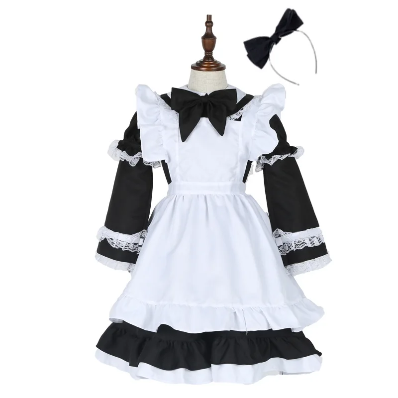 

Cosplay Anime Clothes Lolita Family Costume Stage Comic-Con Maid Princess Dress Removable Sleeve Maid Dress