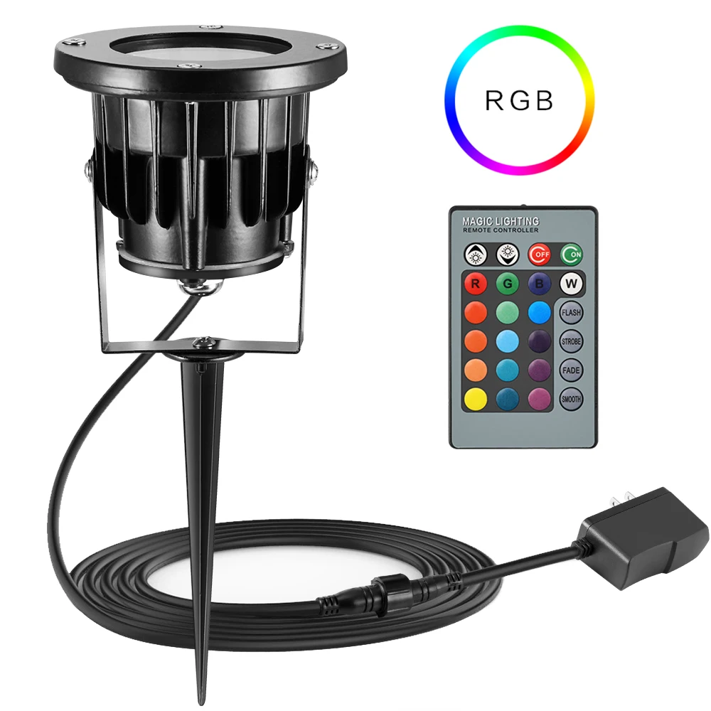 12 Вт 8 6 RGB лужайка прожектор светильник Точечный пульт дистанционного управления