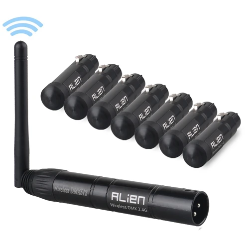 ALIEN 2,4G ISM беспроводной DMX 512 Dfi контроллер приемник XLR передатчик для дискотеки DJ вечерние бар сценический PAR движущаяся головка лазерный светильник - Цвет: 1T7R