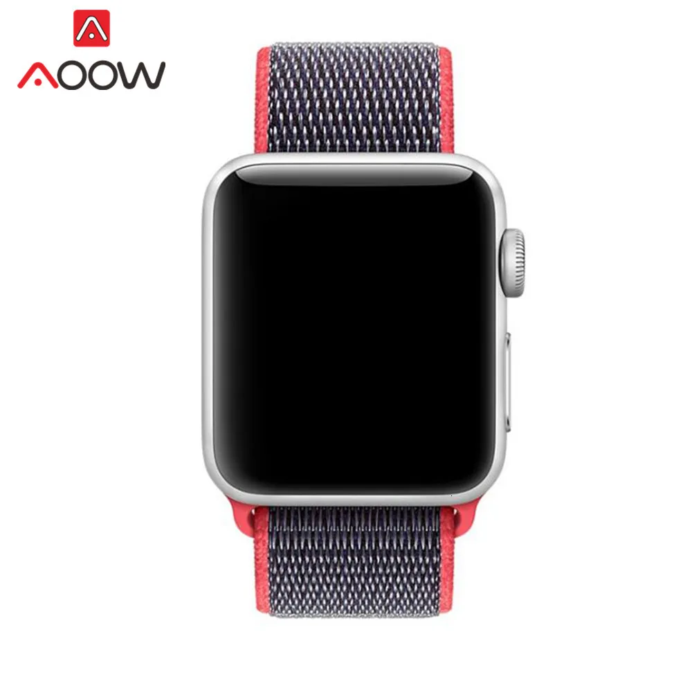 Цветной нейлоновый ремешок для часов Apple Watch 38 мм 42 мм 40 мм 44 мм тканый холщовый ремешок на липучке браслет для часов iwatch 1 2 3 4