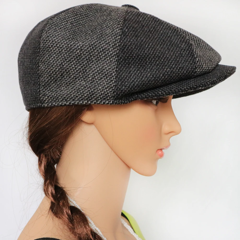 Цветная Лоскутная шерстяная одежда кепка для отдыха campaniform мужчин и женщин