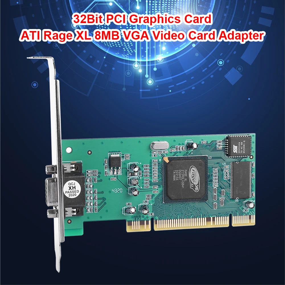 32 бит PCI видеокарта ATI Rage XL 8 Мб VGA Видеокарта адаптер для настольных компьютеров