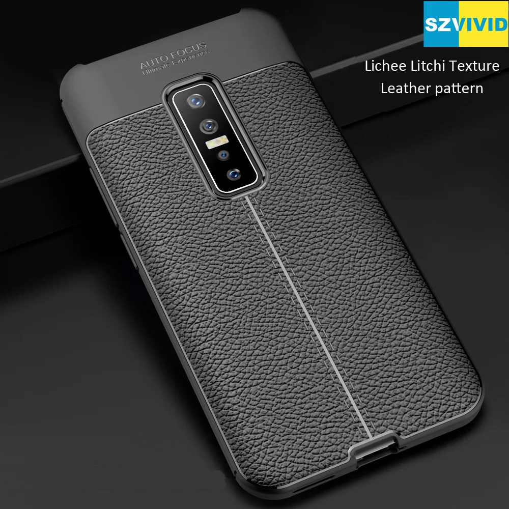 Кожаная текстура задняя крышка для vivo V17 Pro матовая фотография силиконовая |