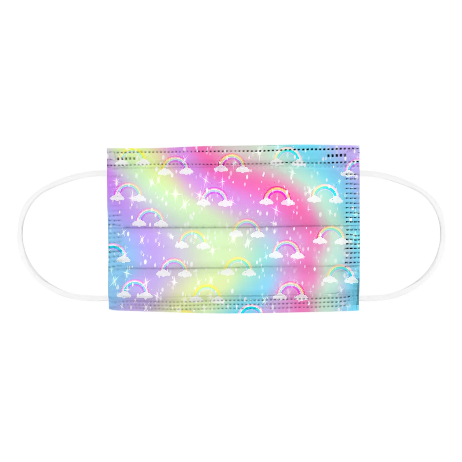 50 шт. одноразовые маски для лица с градиентными цветными звездами | Дом и сад