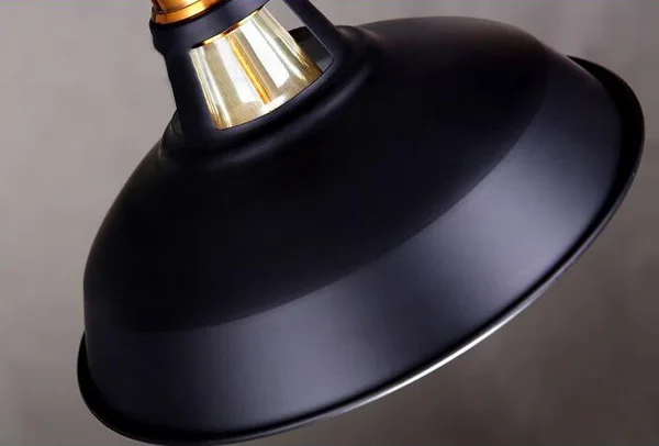 

AC110-240V E27 Loft Vintage Industrial Iron Pendant Light Restaurant Balcony Black White Edison Light Bulb Hanging Lamp Fixture