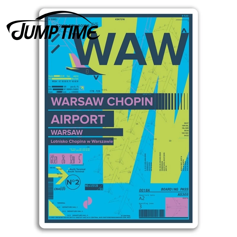 Виниловые наклейки на лобовое стекло, время скачка для аэропорта, Варшава, шоппинга, Польша