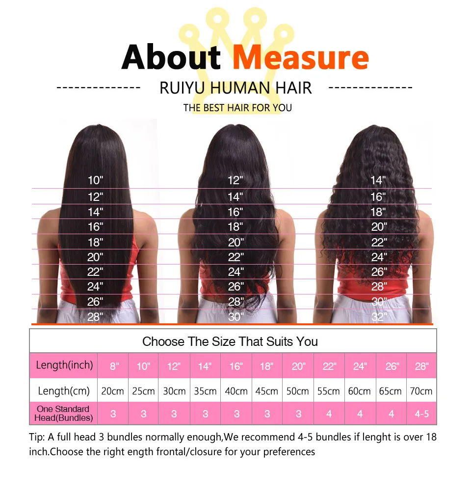 Human Hair Bundles With Closure Straight Hair Bundles With Closure Brazilian Hair Weave Bundles With Closure RUIYU Non-Remy Hair