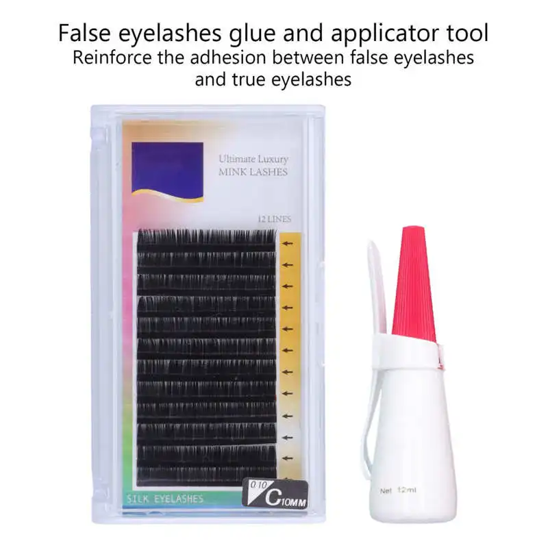 

False Eyelashes Extension Training Kit Mannequin Head Grafting Eyelash Practice Model Head Eye Pads Tweezers Glue Brush Tools
