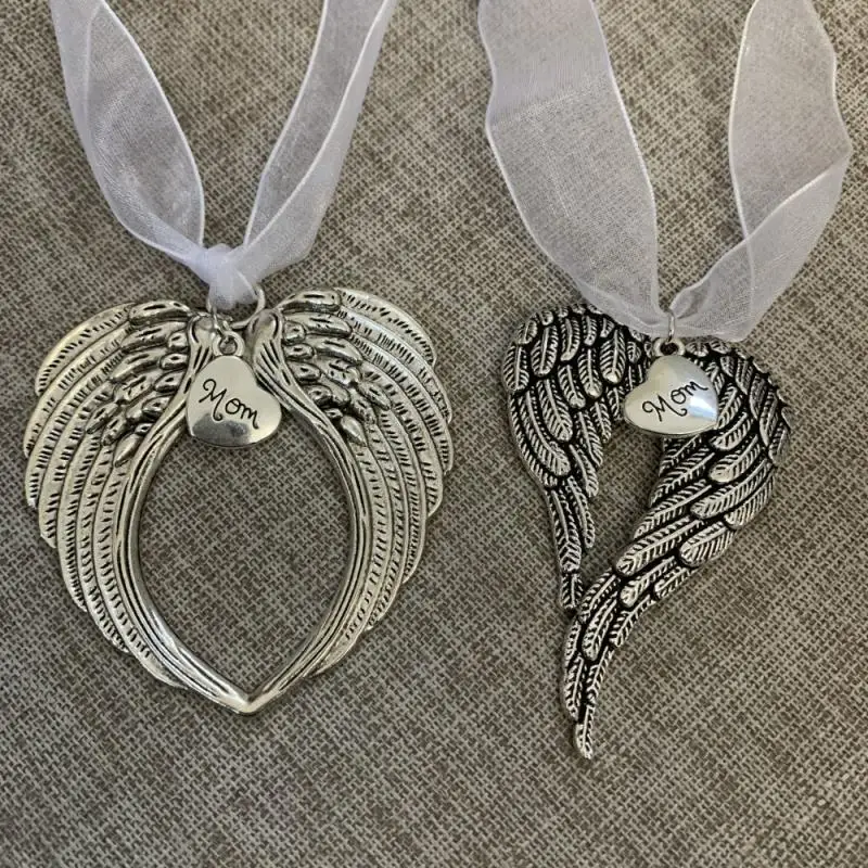 

Pre-sale Angel Wings Ornament Pendant Hanging Ornaments Piece of My Heart Is In Heaven Christmas Decor Xmas Home Gifts