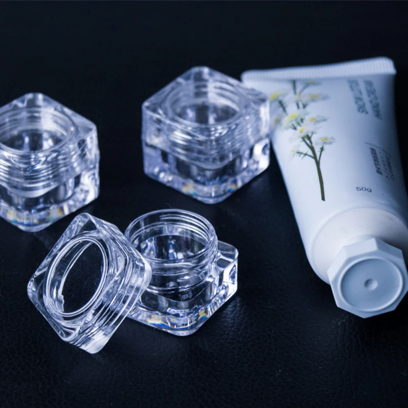 20 шт. акриловые прозрачные многоразовые бутылки маленькие квадратные с