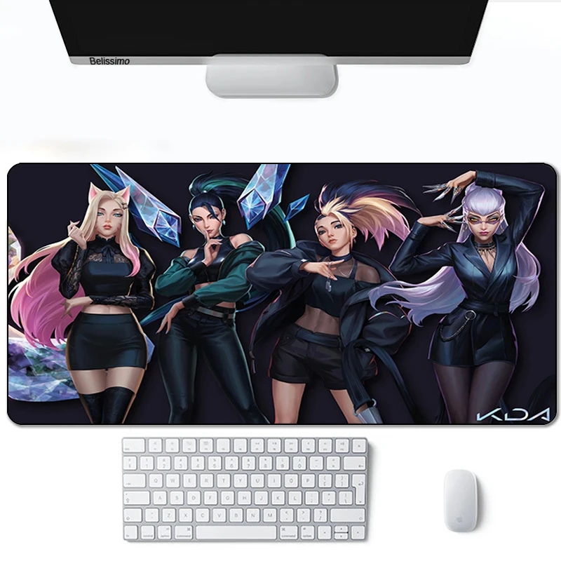 Игровые коврики для мыши компьютера LOL KDA геймерский коврик большой игровой