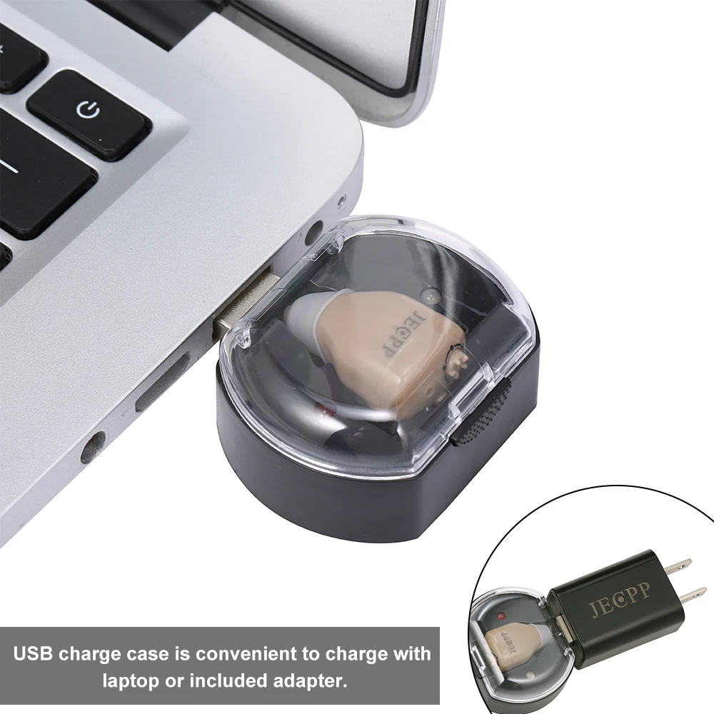 Невидимый усилитель звука мини слуховой аппарат перезаряжаемый регулируемый