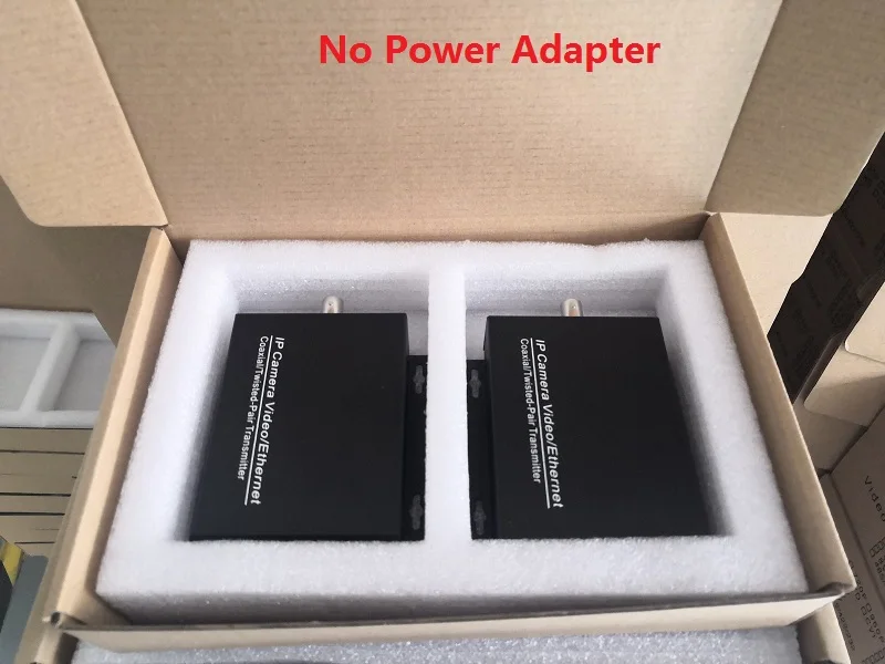 Ethernet удлинитель над коаксиальным преобразователем 2 км для лифта CCTV, IPTV - Цвет: No Power Adapter