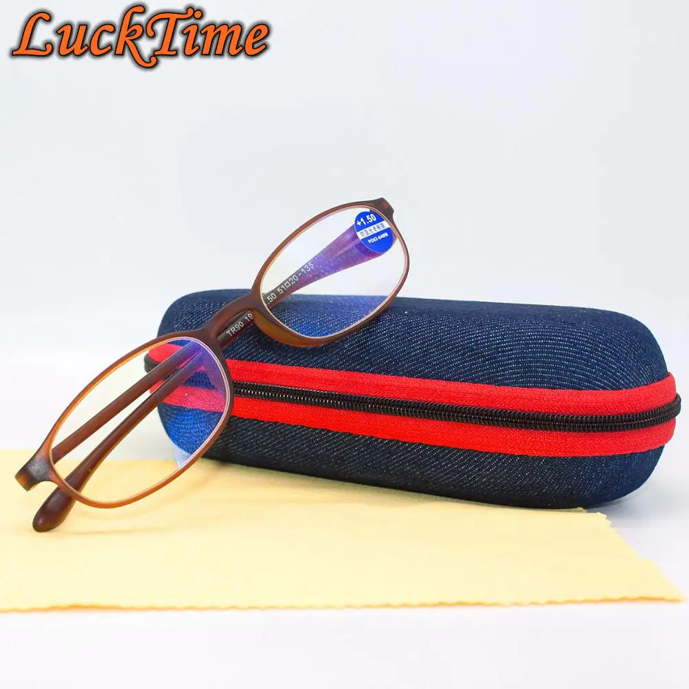 Очки для чтения LuckTime TR90 очки с защитой от синего света мужчин и женщин лупа + 1 0 5 2 3
