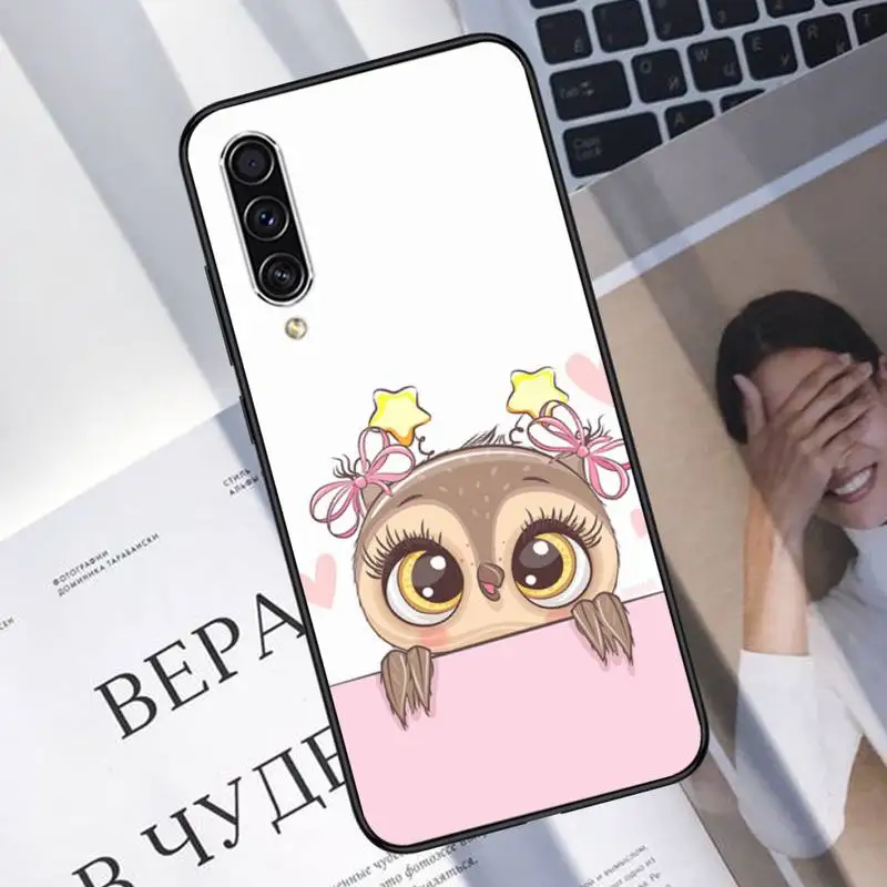 

Smart Baby Cute Owl Lover Cartoon Phone Case For Samsung A20 A30 30s A40 A7 2018 J2 J7 prime J4 Plus S5 Note 9 10 Plus