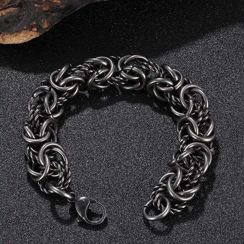 Браслеты-цепочки FORTAFY из нержавеющей стали мужские браслеты ювелирные изделия в