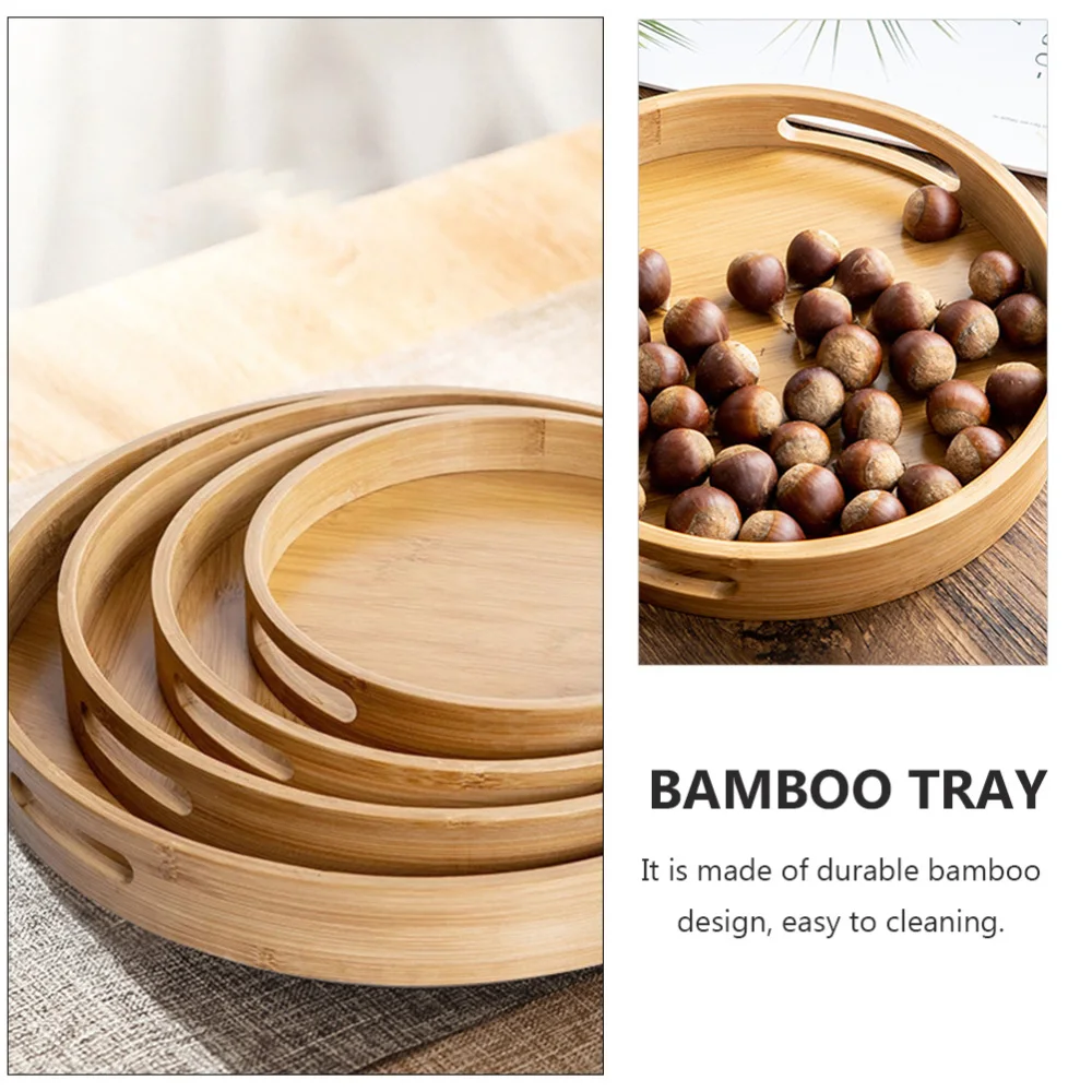 

1Pc Round Storage Tray Vegetable Tray Portable Storage Holder Fruit Organizer
