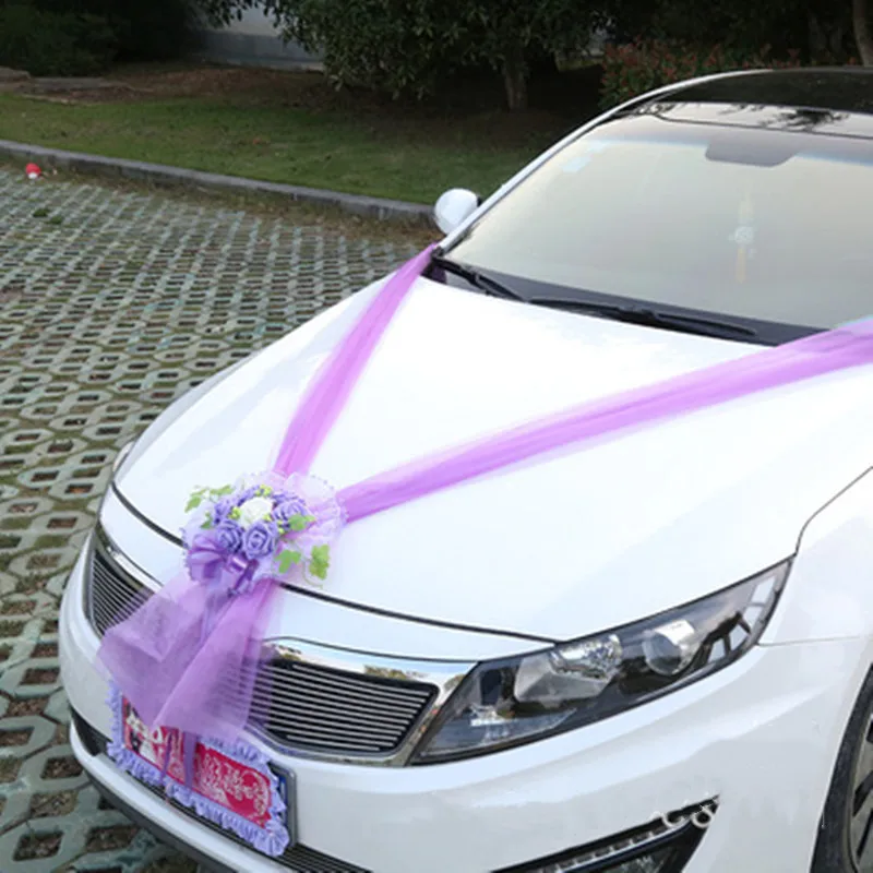 

New wedding car decoration wedding supplies simulation flower wedding car set flower car garland arrangement planning