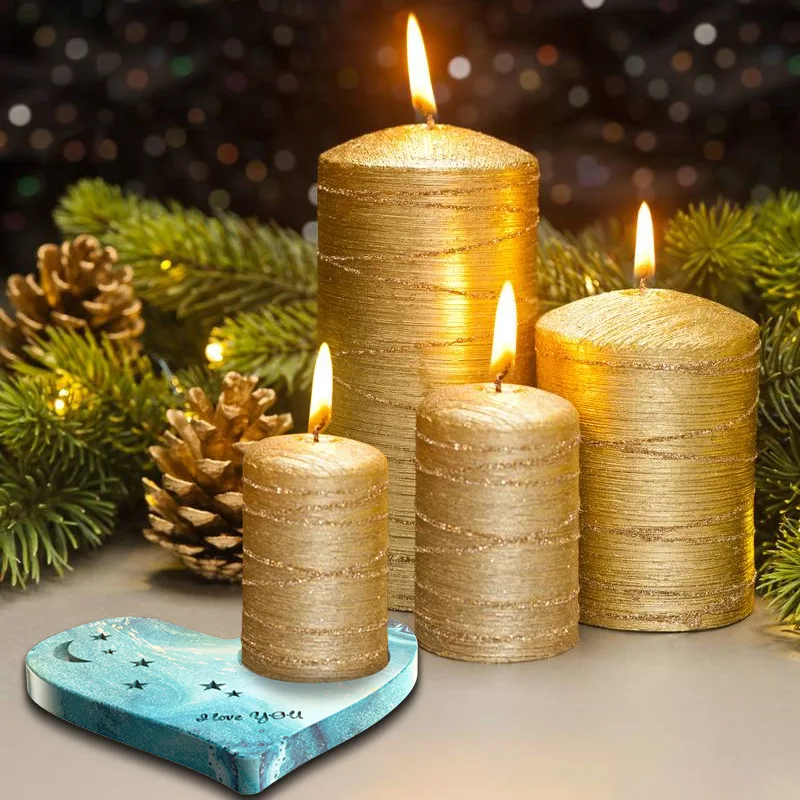 

Fashion Silicone Candle Holder Mold DIY Resin Tray for Candle Cup Coaster Mold Jewelry Storage Tray