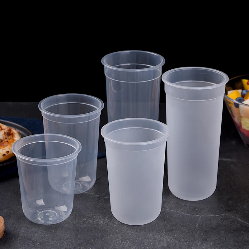 Высококачественные толстые прозрачные пластиковые стаканчики 50 шт. 500 мл 700