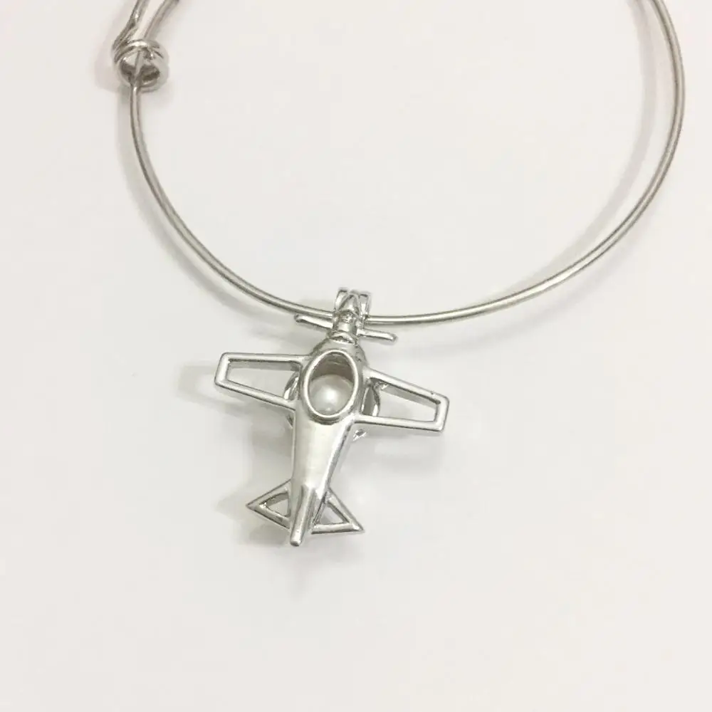 Подвеска-медальон в форме самолета может открываться и удерживать 7 5 мм бусина