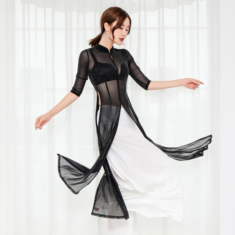 

Classical Dance Costume Female Training Suit Sexy Folk Dance Performance Suit Improved Cheongsam Chinese Style Elegant Female