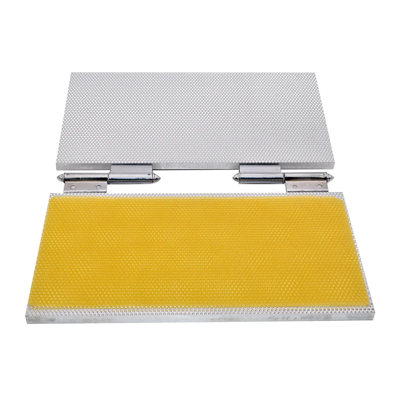 M&aacute;quina de molde de hoja de cera de abeja, tama&ntilde;o de celda de impresora de 5,3mm o 4,9mm, molde de relieve de cera de abeja de aluminio completo opcional-2