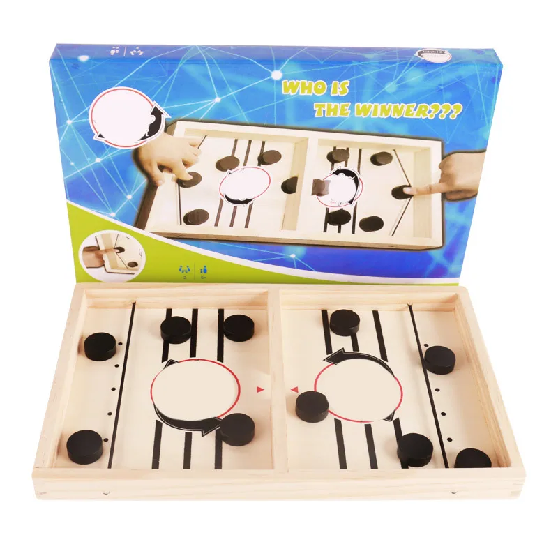 Table Hockey Game Family Table Board Games Catapult Chess Christmas Parent-child Interactive Toy Fast Sling Puck Ice Hockey images - 6