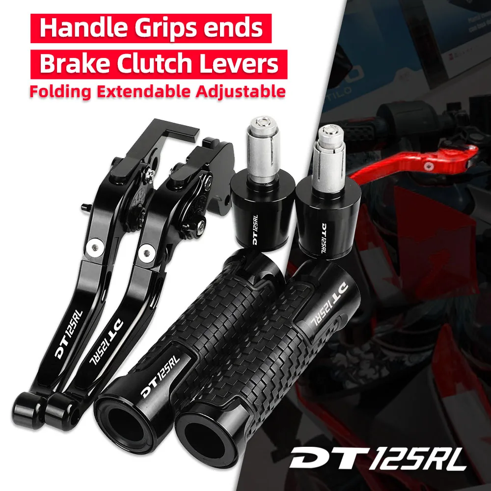 

Motorcycle Aluminum Brake Clutch Levers Handlebar Hand Grips ends For YAMAHA DT125 RL 1989 1990 1991 1992 1993 1994-1999