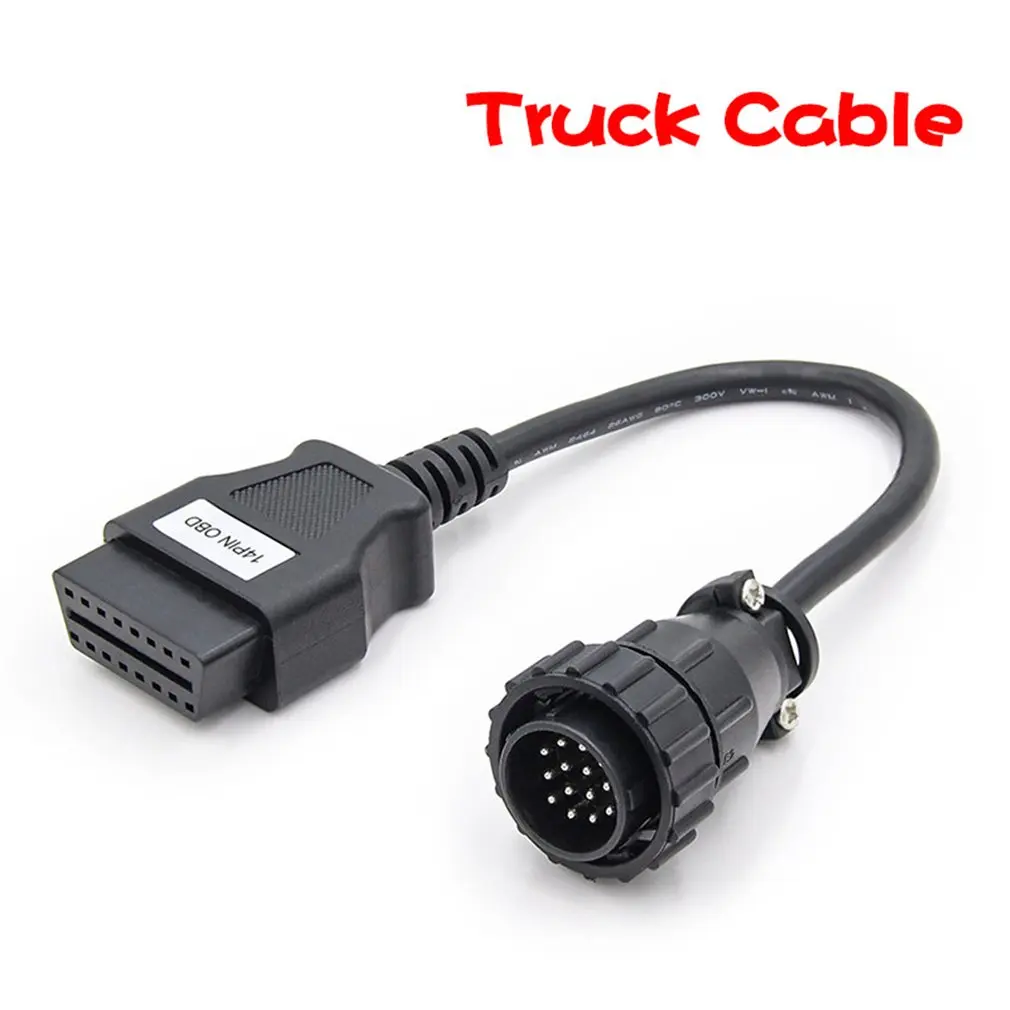 

Truck Cable Adapter Converter Cable OBD1 to OBD2 for benz 14Pin Sprinter Male to OBD2 16Pin Female Car Diagnostic Tool