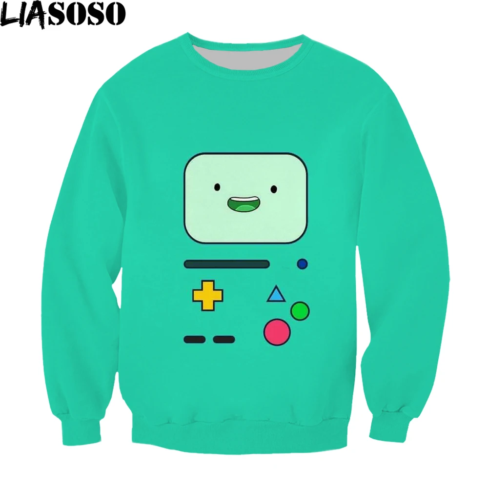 

Мужская толстовка с круглым вырезом, с мультяшным принтом