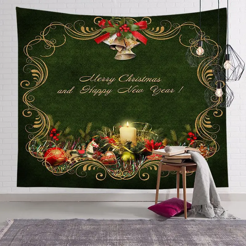 

Christmas CartoonTapestry Wall Hanging Background Nordic Home Living Room Bedroom Wall Cloth Christmas Decorations