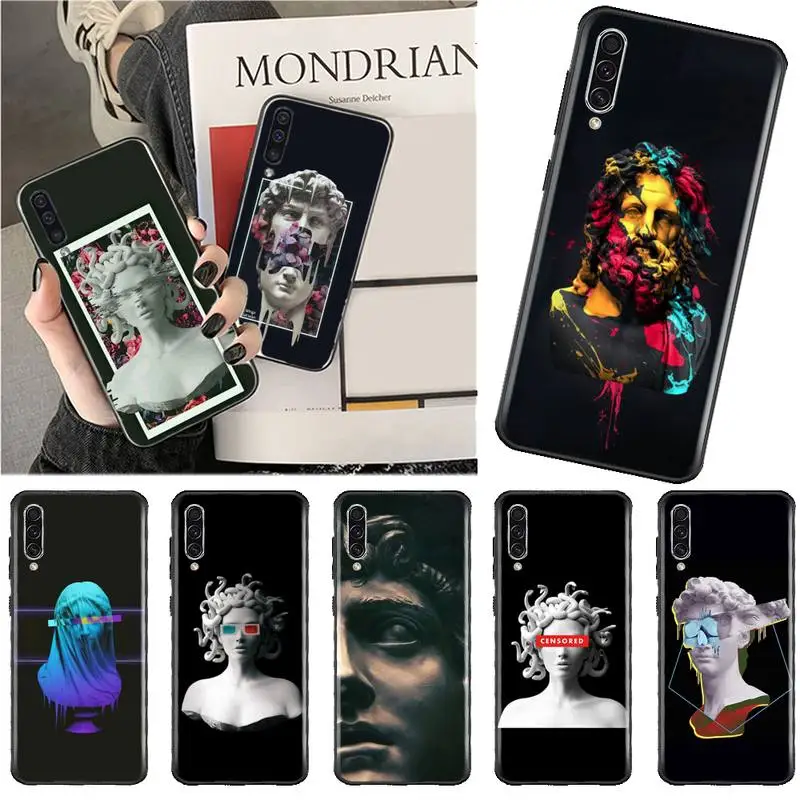 

David Medusa plaster art Phone Case For Samsung A40 A50 A51 A71 A20E A20S S8 S9 S10 S20 Plus note 20 ultra 4G 5G