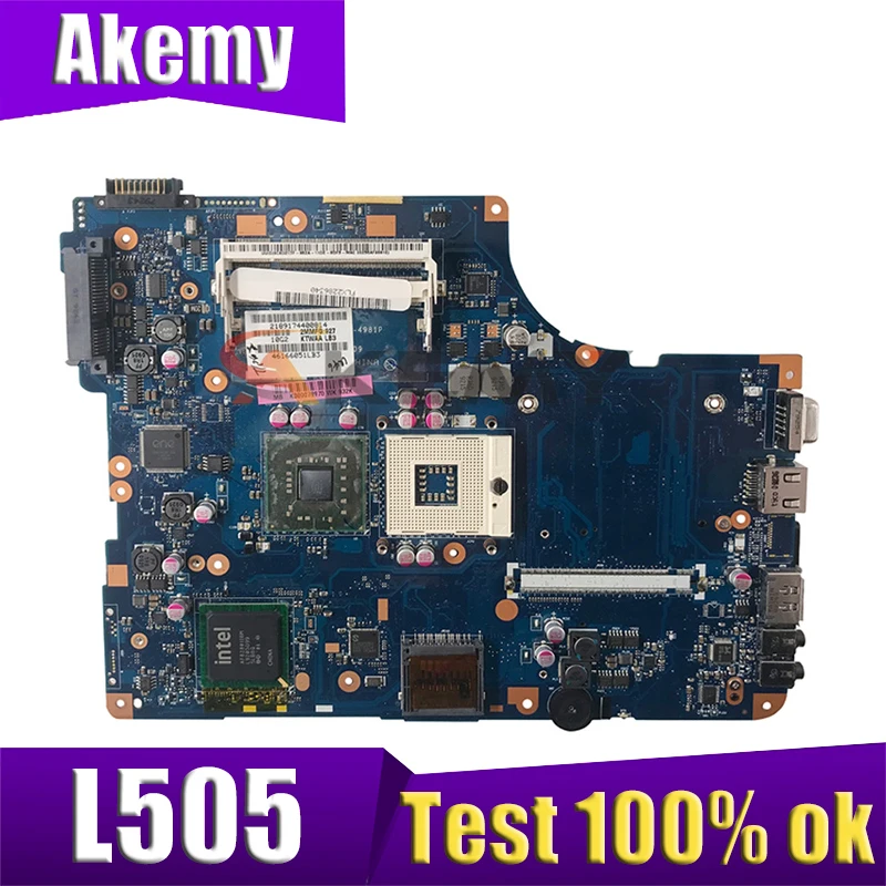 

Akemy для TOSHIBA Satellite L500 L505 Материнская плата ноутбука DDR3 KSWAA LA-4982P K000092180 GL40 17 дюймов Бесплатная процессор