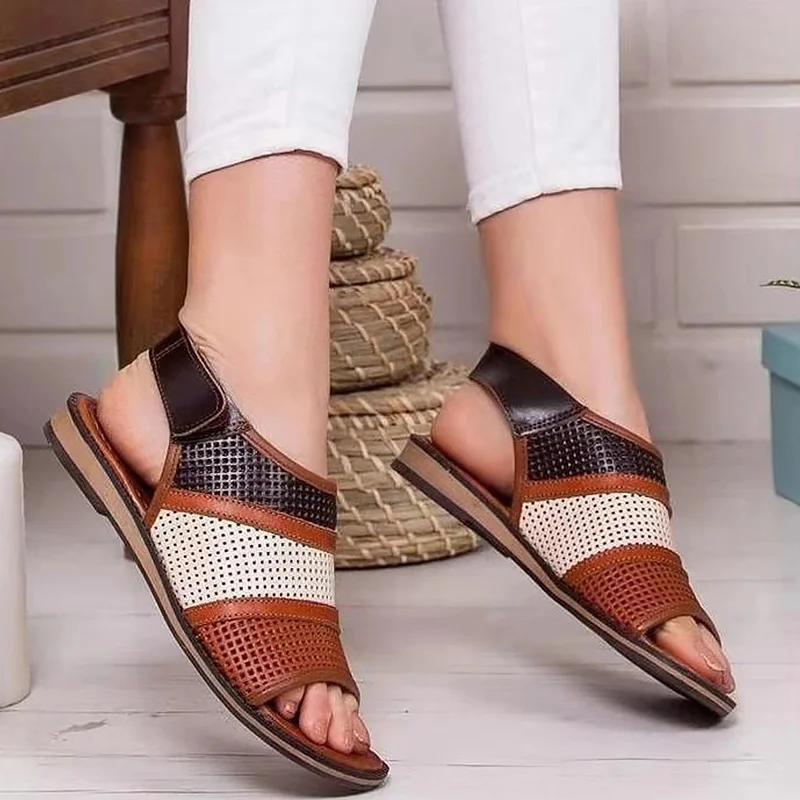 Сандалии-гладиаторы женские уличная пляжная обувь в стиле ретро удобные