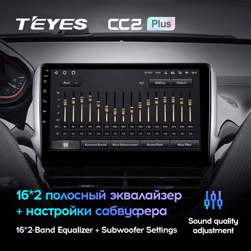 TEYES CC2 Plus Штатная магнитола For Пежо 2008 Peugeot 1 2013 2020 Android 10 до 8 ЯДЕР 4 + 64ГБ 32EQ DSP 2DIN