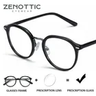 ZENOTTIC ацетатные круглые оправы для очков по рецепту для женщин и мужчин, голубые лучи, фотохромные очки, оптические прогрессивные очки для близорукости