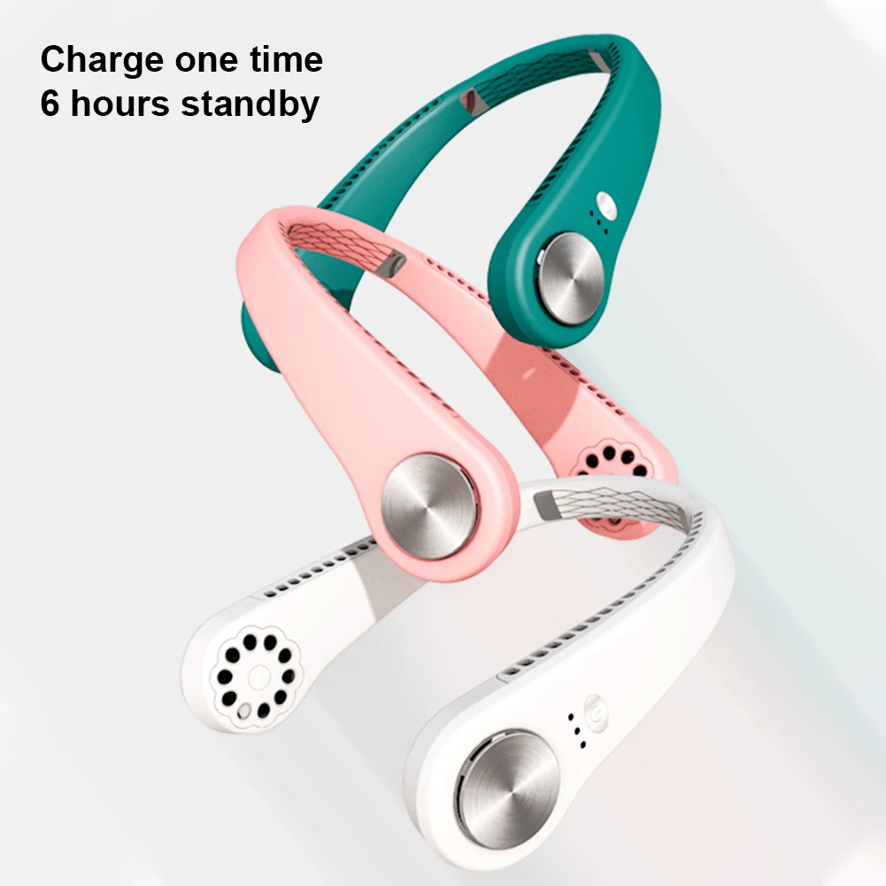 

Portable Neck Fan - Rechargeable Portable Headphone Design Wearable Neckband Fan, 3 Level Air Flow for Sports Office and Outdoor