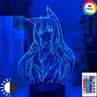 3D светодиодный Nekopara светодиодный ночной Светильник для Украшения в спальню подарок Ночной светильник аниме Waifu стол 3D лампа Nekopara уникальный подарок