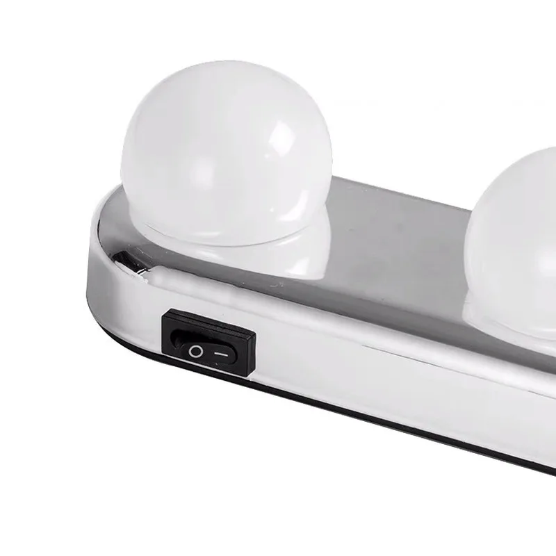 Светодиодный ная зеркальная лампа для макияжа с 4 лампочками портативный